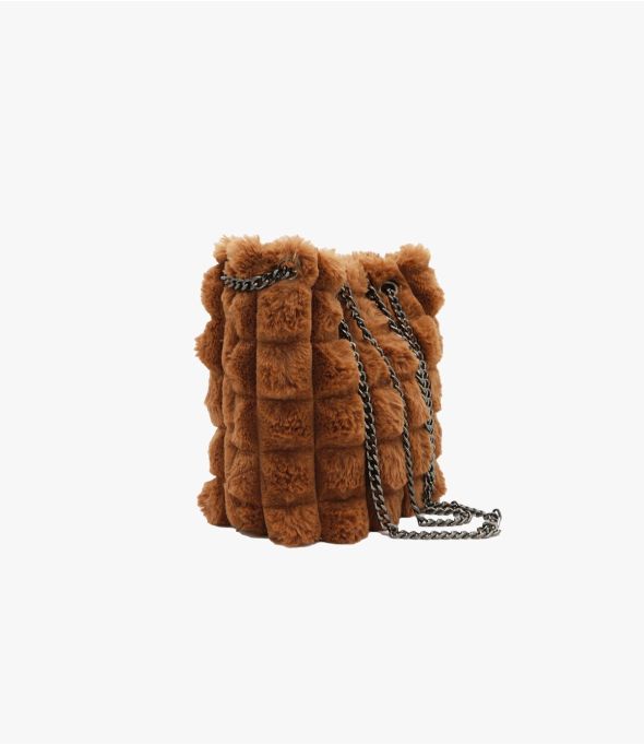 ALICE FOURRURE CAMEL PETIT SAC en Polyester - - Storiatipic