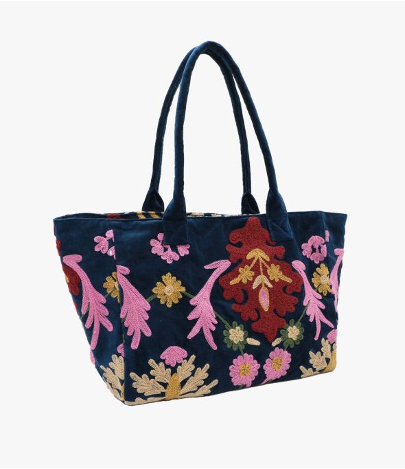 CRUISE BOTANIC NAVY GROSSE BAUMWOLLTASCHE - - Storiatipic