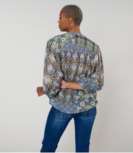 COCO DOLORES BLEU BLOUSE en Coton - - Storiatipic COCO DOLORES BLEU BLOUSE en Coton - - Storiatipic