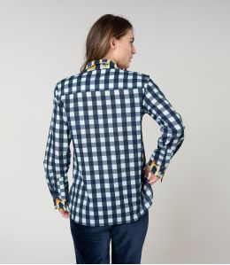 Camisa de algodón FRAN CHECK NAVY - - Storiatipic Camisa de algodón FRAN CHECK NAVY - - Storiatipic