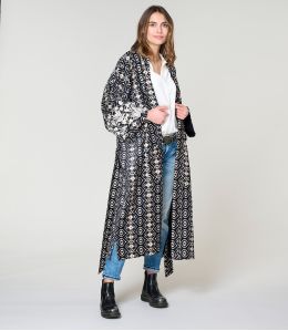 KIMONO BELEM NOIR KIMONO en Coton - - Storiatipic KIMONO BELEM NOIR KIMONO en Coton - - Storiatipic