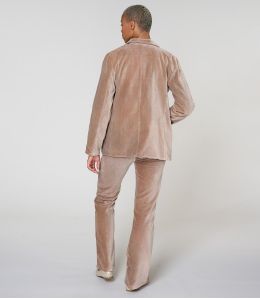 GIACCA NUDE IN VELLUTO TINTA UNITA CON SPALLA in Cotone - - Storiatipic GIACCA NUDE IN VELLUTO TINTA UNITA CON SPALLA in Cotone - - Storiatipic
