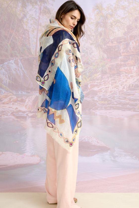 BLANCA Écharpe en Lin - - Storiatipic