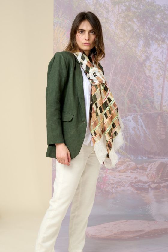 BRIGITE Linen scarf - - Storiatipic