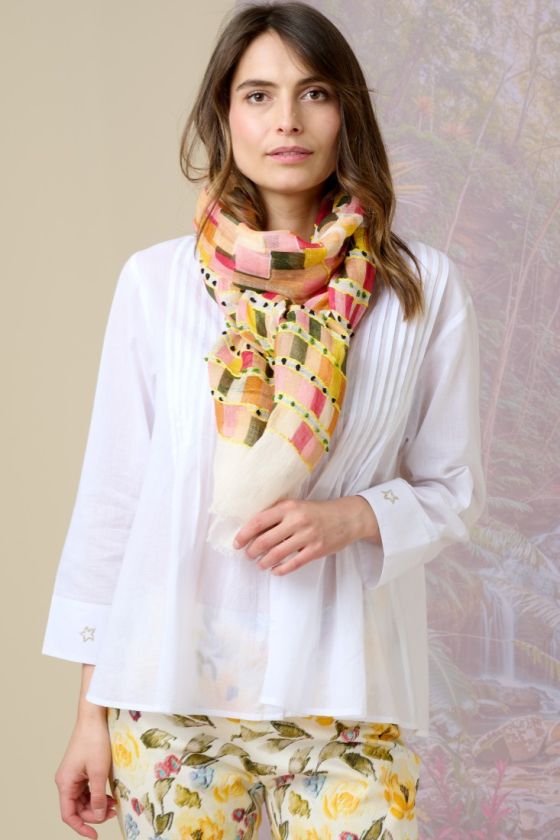 BRIGITE Linen scarf - - Storiatipic