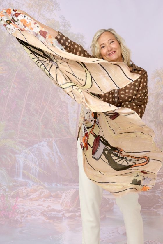 DANY Écharpe en Modal, Soie - - Storiatipic