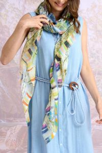 FLORIDA Modal silk scarf for women 100 x 180 CM - - Storiatipic FLORIDA Modal silk scarf for women 100 x 180 CM - - Storiatipic
