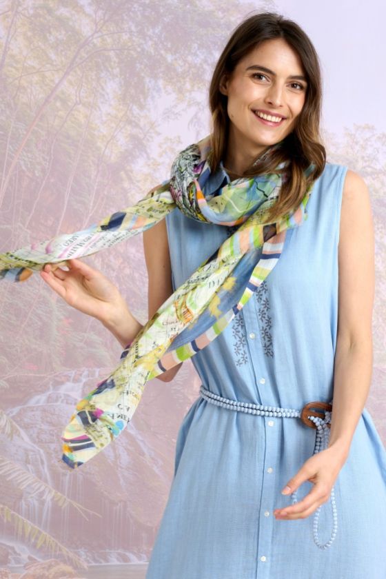 FLORIDA Sciarpa in modal di seta da donna 100 x 180 CM - - Storiatipic