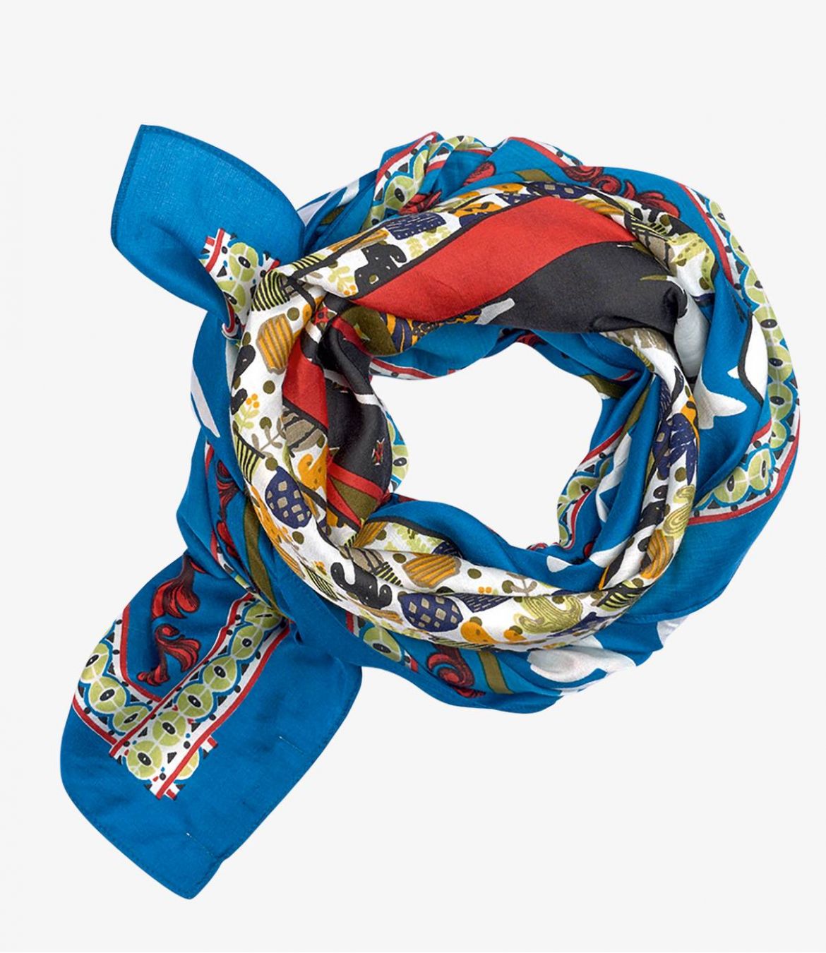 ARIEL Cotton scarf, Women's Silk 100x100 cm Storiatipic - 3