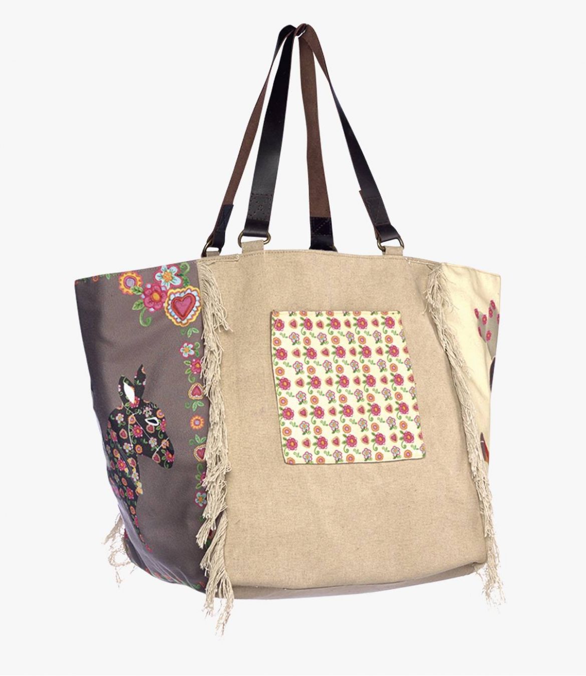 TOTE PENNY Polyester Bag, Cotton, Women's Leather 30 x 30 x 35 cm Storiatipic - 1