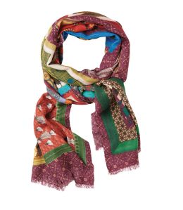 ELECTRIC Wool scarf, Women's Silk 70x190 cm Storiatipic - 1