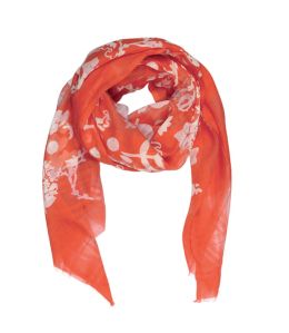 FLOWER Cotton scarf, Women's Silk 100x200 cm Storiatipic - 1