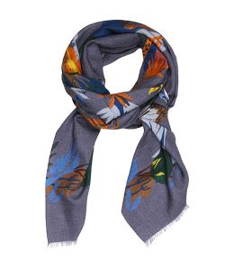 FOREST Wool scarf, Women's Silk 70x180 cm Storiatipic - 1