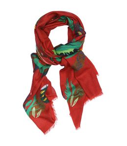 FOREST Wool scarf, Women's Silk 70x180 cm Storiatipic - 2