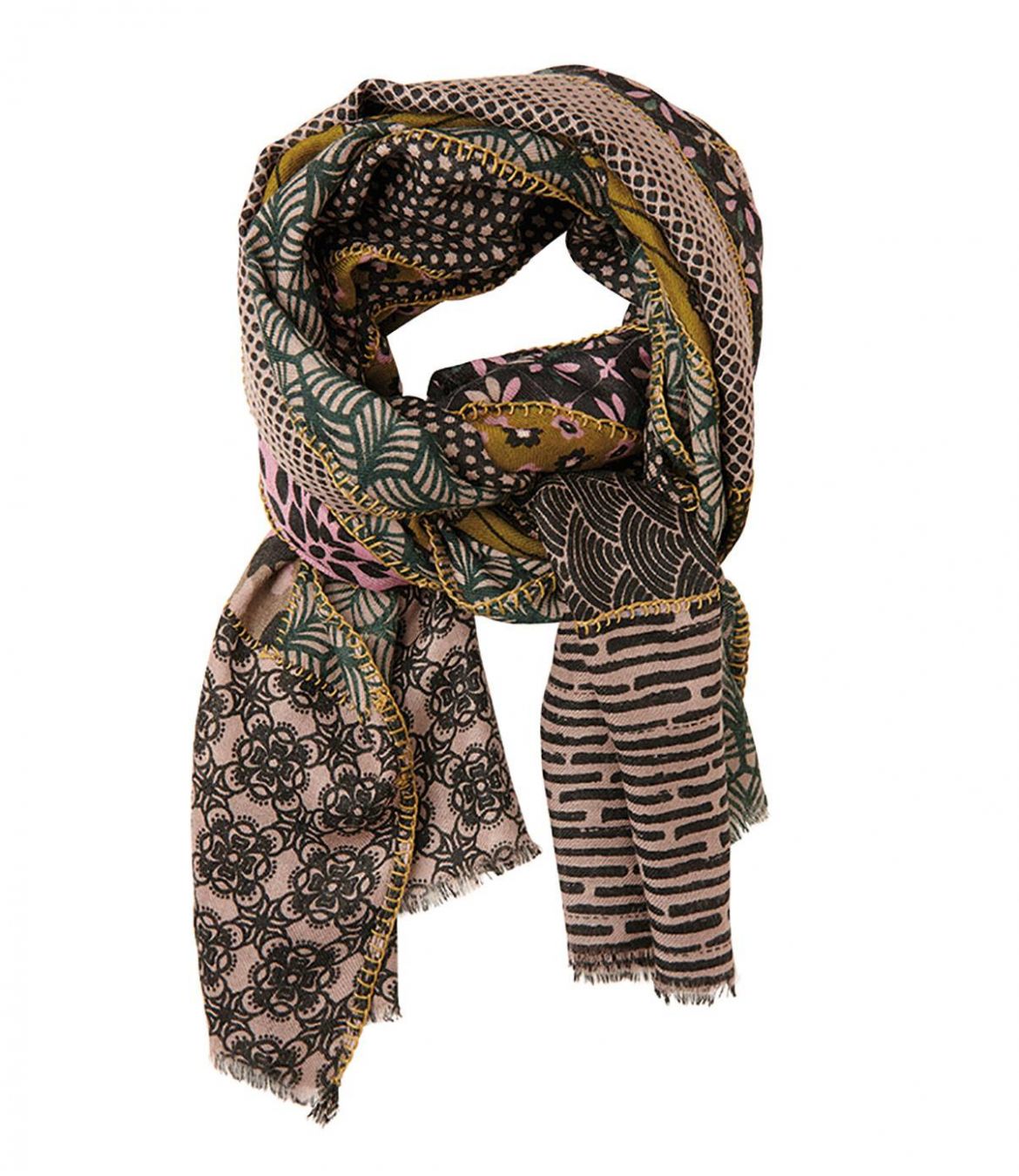 METRIC Wool scarves, Cotton for Women 80x190 cm Storiatipic - 1