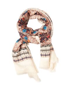 ROMANTIC Wool scarf, Women's Silk 75x190 cm Storiatipic - 2