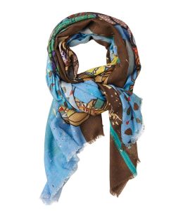 TRAFIC Wool scarf, Women's Silk 70x190 cm Storiatipic - 1