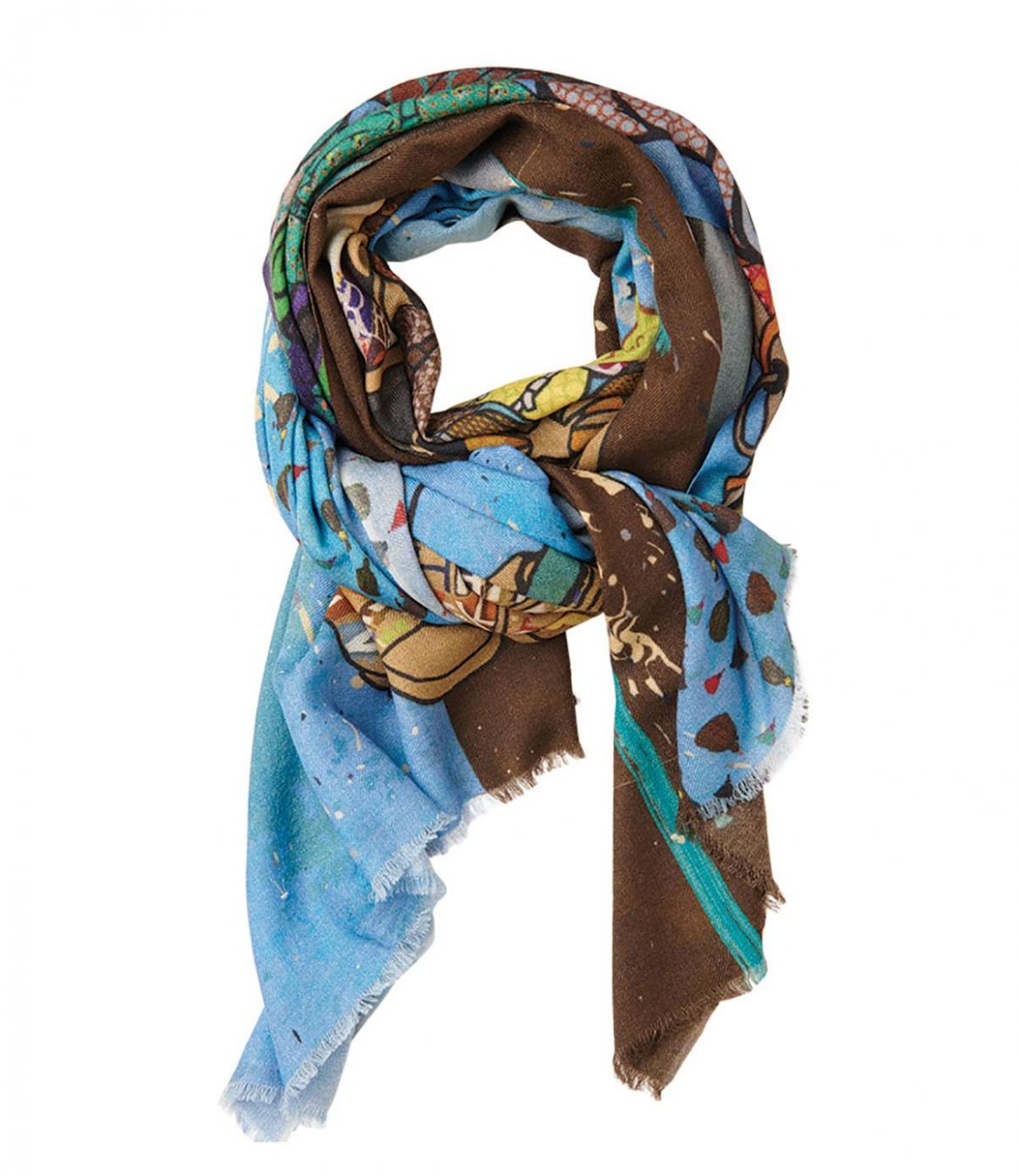 TRAFIC Wool scarf, Women's Silk 70x190 cm Storiatipic - 1