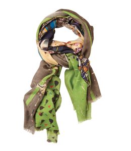 TRAFIC Wool scarf, Women's Silk 70x190 cm Storiatipic - 2