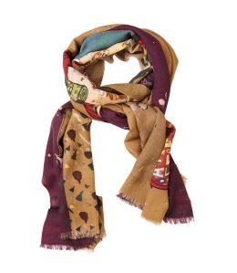 TRAFIC Wool scarf, Women's Silk 70x190 cm Storiatipic - 3