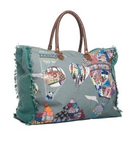 TRAVEL Travel bag in Polyester, Cotton, Leather for Women 50x40x20 cm Storiatipic - 1