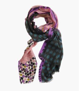 AIMEE Wool scarf, Kashmir, Women's Silk 80x190 cm Storiatipic - 1