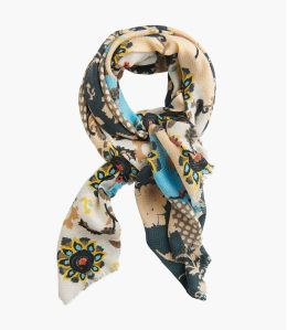 CALINE Wool scarf, Women's Silk 75x190 cm Storiatipic - 1