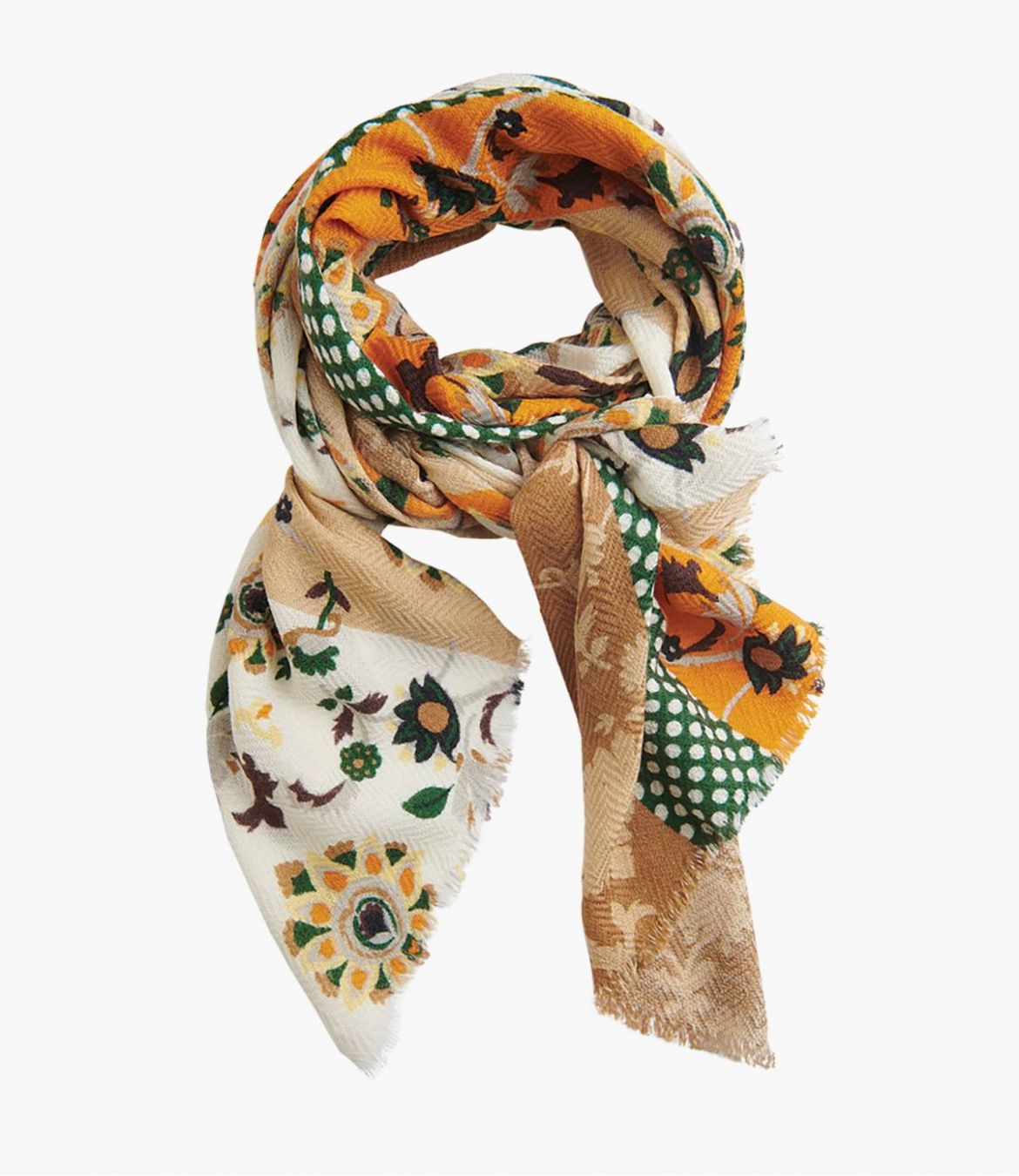 CALINE Wool scarf, Women's Silk 75x190 cm Storiatipic - 2