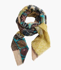 CALME Wool scarf, Cotton for Women 100x200 cm Storiatipic - 1