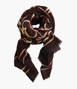 FELINE Wool scarf, Acrylic for Women 100x200 cm Storiatipic - 2