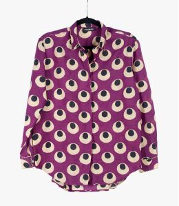 CARI DIVA Cotton Shirt, Women's Silk Storiatipic - 2