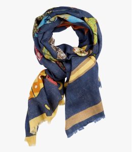 DEMY Wool scarf, Women's Silk 70x190 cm Storiatipic - 5