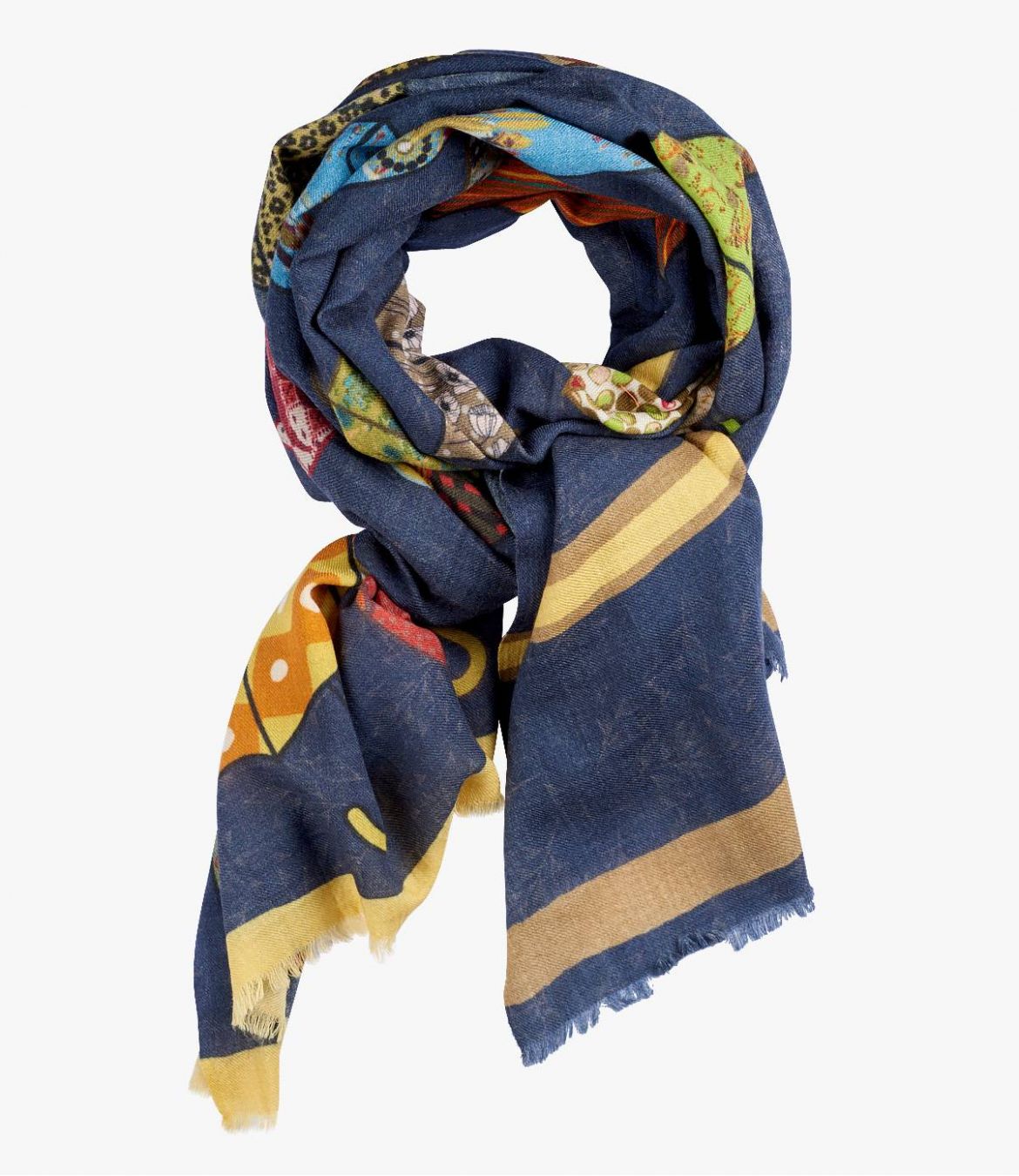 DEMY Wool scarf, Women's Silk 70x190 cm Storiatipic - 5