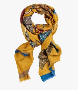 DEMY Wool scarf, Women's Silk 70x190 cm Storiatipic - 7