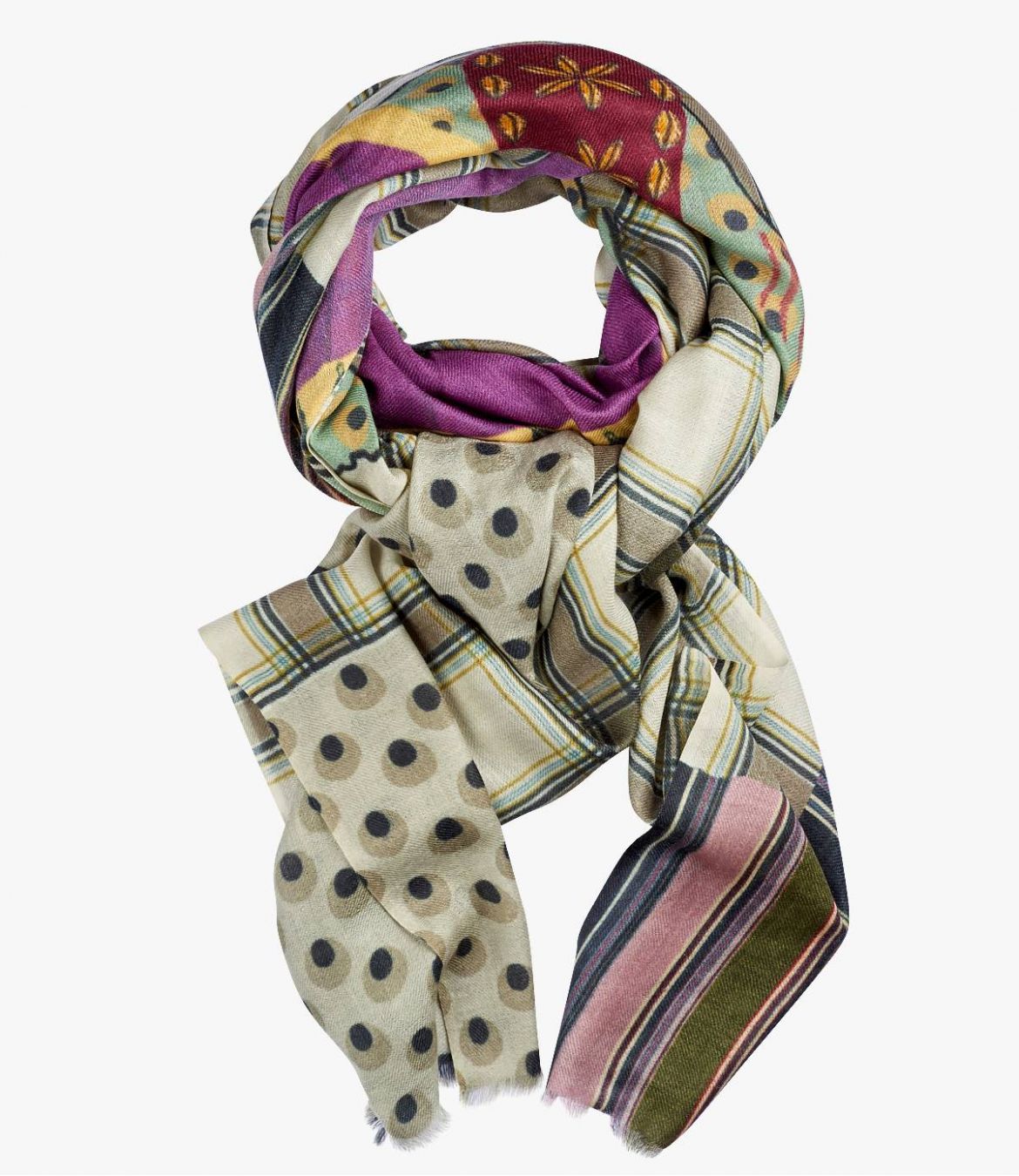 DIVA Wool scarf, Women's Silk 100x200 cm Storiatipic - 5