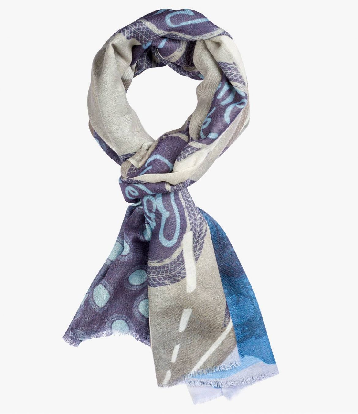 FENIX Wool scarf, Men's Nylon 80X200 cm Storiatipic - 1
