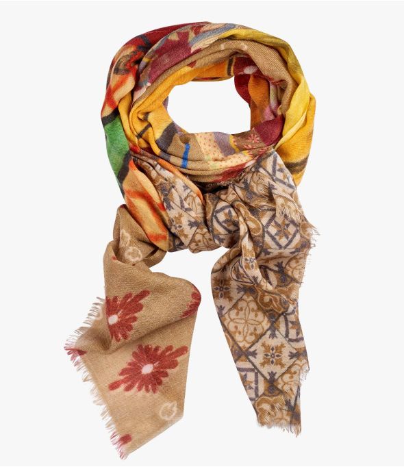 GENI Women's Wool Scarf 90x200 cm - - Storiatipic