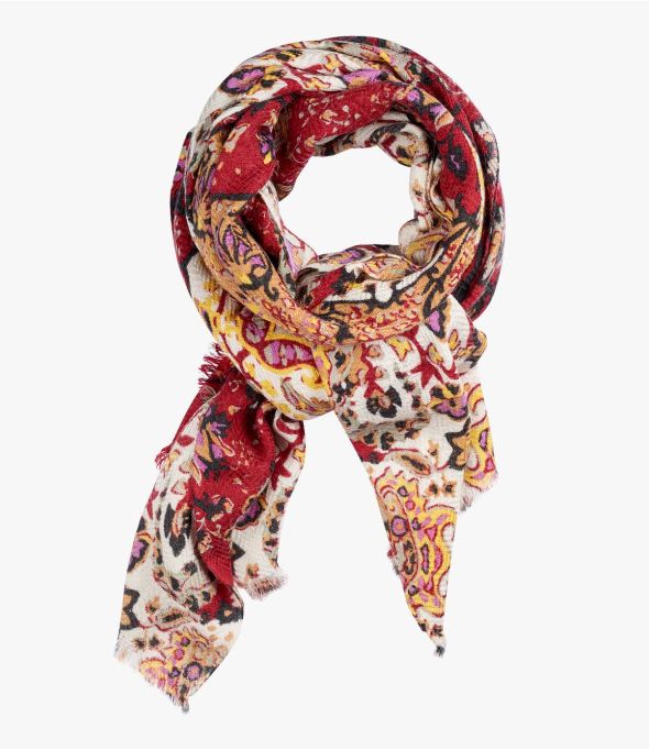 Bufanda de lana de seda para mujer HALO 75x190 cm - - Storiatipic