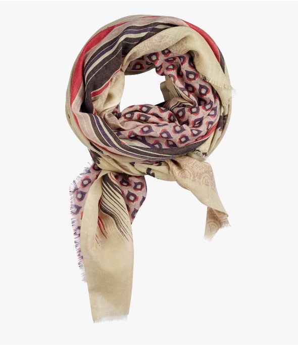 Bufanda de lana RÉCIT para mujer 100 x 200 cm - - Storiatipic