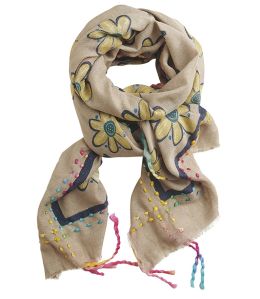 FRAICHE Wool scarf, Acrylic for Women 90 x 200 CM Storiatipic - 3