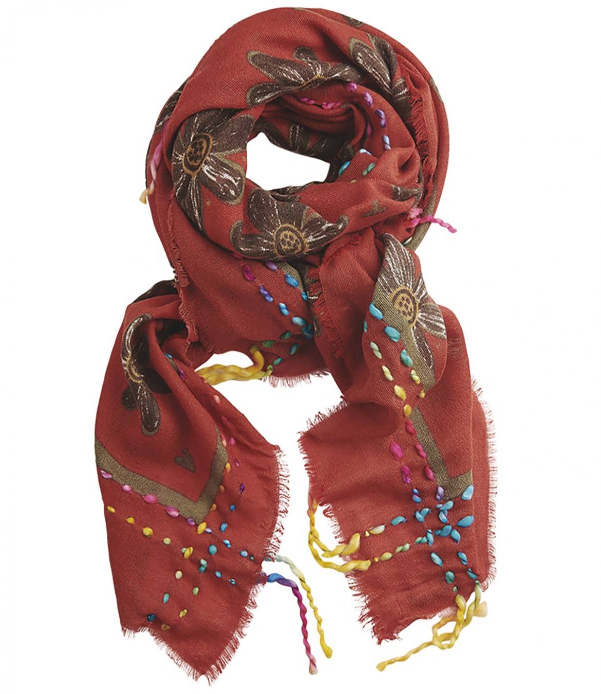 FRAICHE Wool scarf, Acrylic for Women 90 x 200 CM Storiatipic - 6