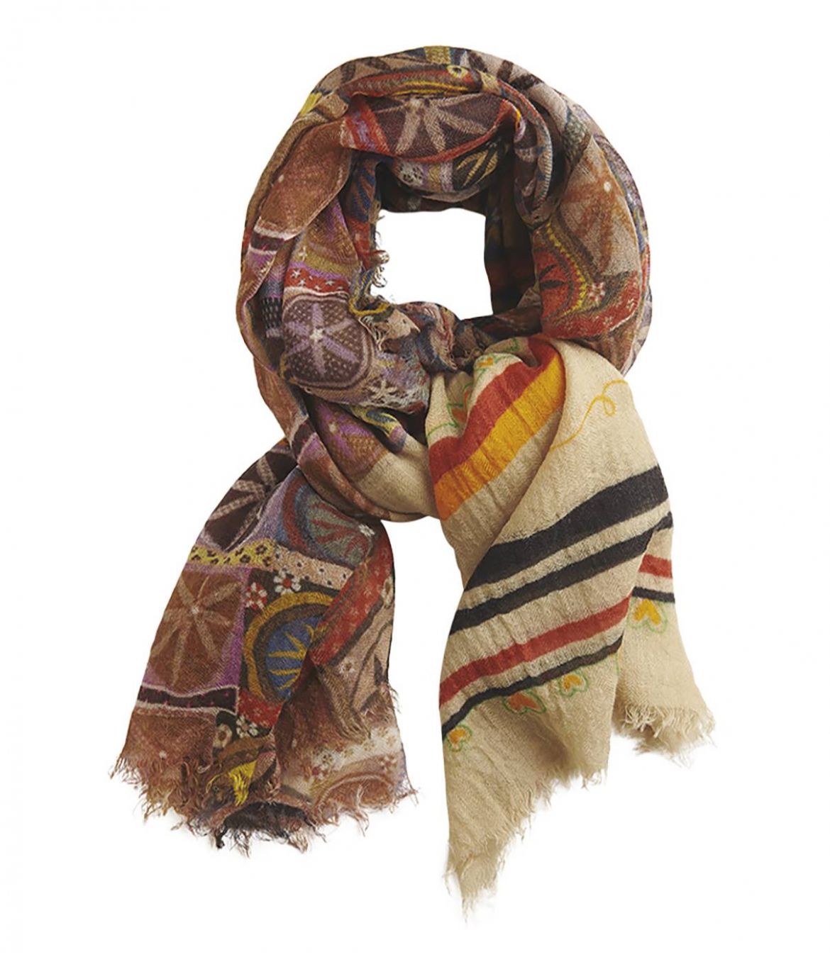 LIVE Wool scarf, Nylon for Women 100 x 190 CM Storiatipic - 3