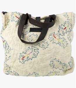 HAPPY - GAMME CITY Cotton Bag, Women's Leather 38x36x10/15cm Storiatipic - 1