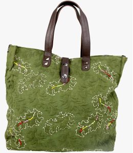 HAPPY - GAMME CITY Cotton Bag, Women's Leather 38x36x10/15cm Storiatipic - 4