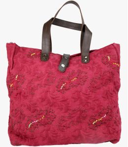 HAPPY - GAMME CITY Cotton Bag, Women's Leather 38x36x10/15cm Storiatipic - 5