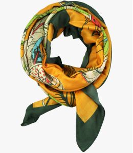 OAHU Cotton scarf, Women's Silk 100 x 100 CM Storiatipic - 5