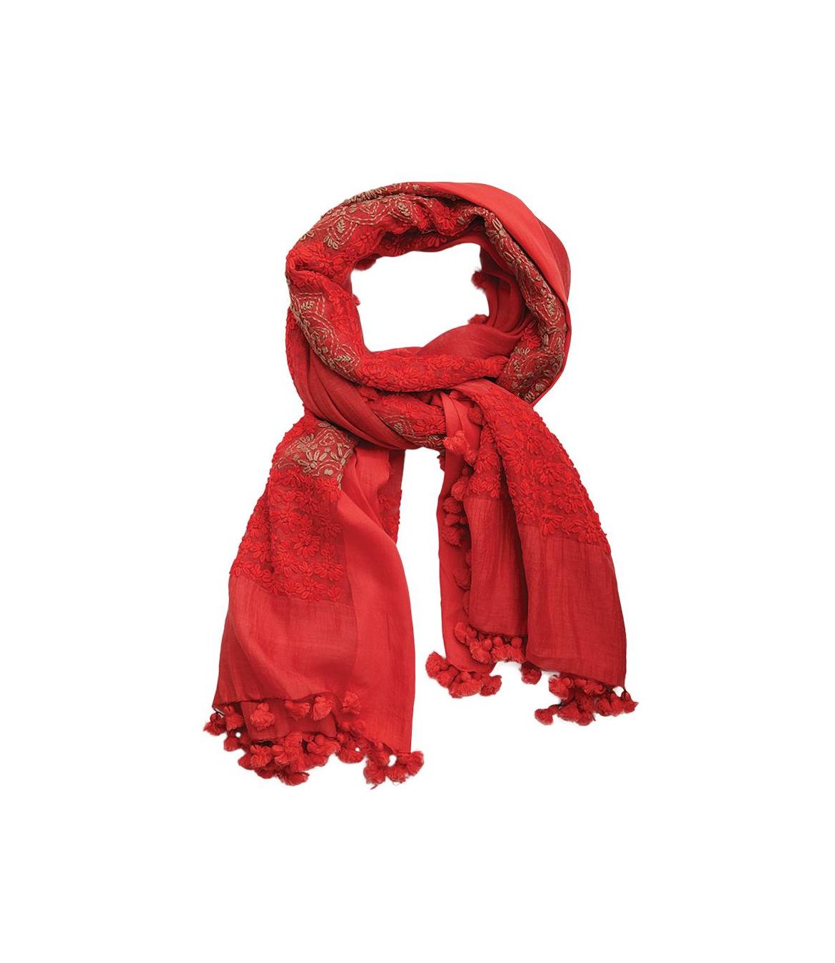 AURORE Cotton scarf, Women's Silk 100x200 cm Storiatipic - 1